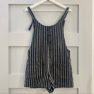 Black and ivory romper/shortalls